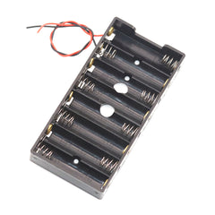 1Pcs 1/2/3/4/5/6/8/10 Slots AA Power Battery Case Box Holder DIY Leads with Wire Leads Black Plastic Battery Box Connecting