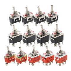 1Pcs 12mm Auto Toggle Latching Rocker Power Switch 2/3 Position ON-OFF ON-ON ON-OFF-ON 10A 15A/250VAC Cap Waterproof