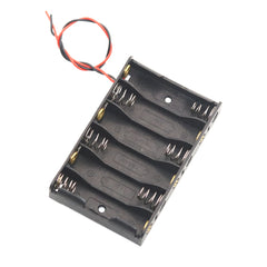 1Pcs 1/2/3/4/5/6/8/10 Slots AA Power Battery Case Box Holder DIY Leads with Wire Leads Black Plastic Battery Box Connecting