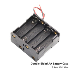 1 件 AA 电池夹槽电池存储支架电池盒盒 2~10 槽双面弹簧电池座带导线