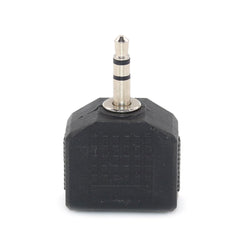 5 件装耳机音频 3.5 毫米公头转 2 母头 Y 型分线器线缆线双轨适配器插头双母头耳机