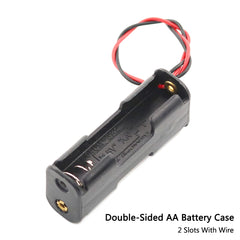 1 件 AA 电池夹槽电池存储支架电池盒盒 2~10 槽双面弹簧电池座带导线