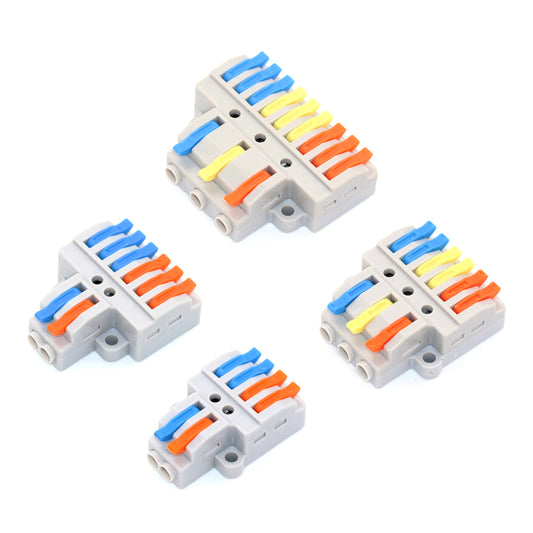 1Pcs 1 In Multiple Out Wiring Cable Connectors Fast Wire Connector Push-in Compact Conductor Connector Terminal Block