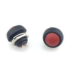 5 个装 12 毫米按钮开关 开-关 红色 绿色 蓝色 黄色 白色 黑色 橙色 瞬时防水 PBS-33B