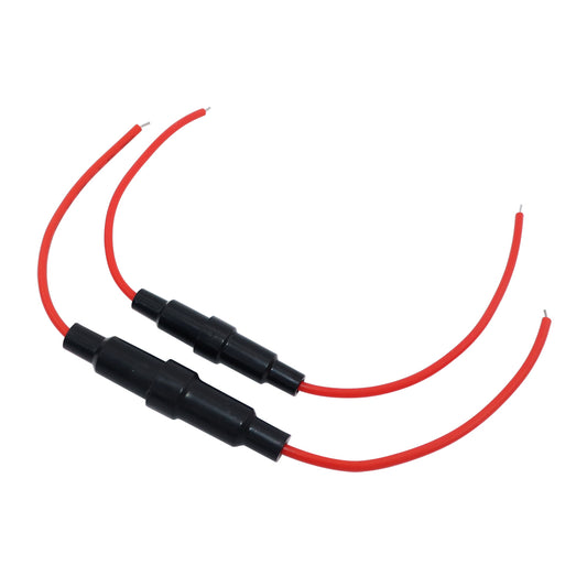 5 件装 5x20 毫米 6x30 毫米直列玻璃汽车保险丝盒 250V 125V 12V 支架螺丝类型管壳吹塑支架支持 22 AWG 电线