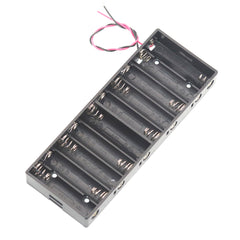 1Pcs 1/2/3/4/5/6/8/10 Slots AA Power Battery Case Box Holder DIY Leads with Wire Leads Black Plastic Battery Box Connecting