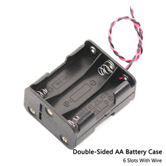 1 件 AA 电池夹槽电池存储支架电池盒盒 2~10 槽双面弹簧电池座带导线