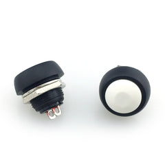 5 个装 12 毫米按钮开关 开-关 红色 绿色 蓝色 黄色 白色 黑色 橙色 瞬时防水 PBS-33B