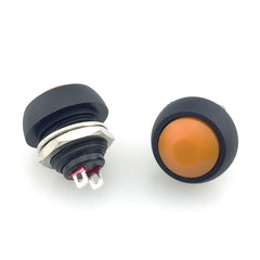 5 个装 12 毫米按钮开关 开-关 红色 绿色 蓝色 黄色 白色 黑色 橙色 瞬时防水 PBS-33B