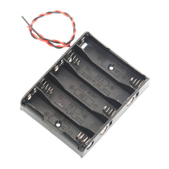 1Pcs 1/2/3/4/5/6/8/10 Slots AA Power Battery Case Box Holder DIY Leads with Wire Leads Black Plastic Battery Box Connecting