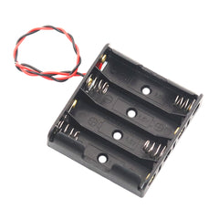 1Pcs 1/2/3/4/5/6/8/10 Slots AA Power Battery Case Box Holder DIY Leads with Wire Leads Black Plastic Battery Box Connecting