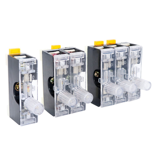 6X30mm 玻璃保险丝座 FS-101 导轨安装单极 6*30 保险丝外壳 0.5A ~ 30A FS-102 FS-103