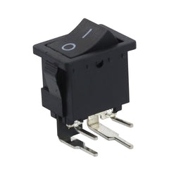 5 件装 2/3 针黑色 KCD1 摇臂开关弧形支脚 6A-10A 110V 250V 交流电开-关 2 位电源开关 15x21 毫米