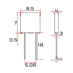50Pcs Square Plastic Fuse 250V 392 Square Fuse T0.5A 1A 1.25A 1.6A 2A 2.5A 3.15A 4A 5A 6.3A 8A LCD TV Power Board Commonly Used