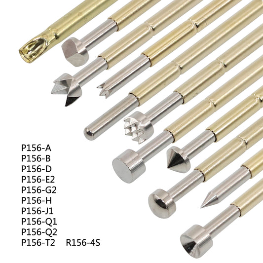 100Pcs Test Probes Pogo Pin Receptacle P156-A P156-B P156-D P156-E2 P156-G2 P156-H P156-J1 P156-Q1 P156-Q2 P156-T2 R156-4S Tool