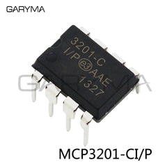 10 件 MCP3201-CI/P 12 位 A/D 转换器,带 SPI 串行接口 DIP-8 针