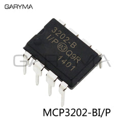 20 件 MCP3202-BI/P ADC 单 SAR 100ksps 12 位串行 DIP-8 针