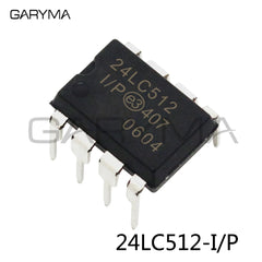 20Pcs 24LC512-I/P EEPROM Serial-2Wire DIP-8pin