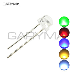 100Pcs 5mm Diode Straw Hat Red Blue Yellow White Green SMD SMT LED Clear Super Bright Wide Angle Bulb 20000mcd Lamp