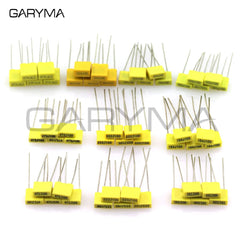 10Value 50 件装 100V 1nF - 470nF 校正电容器聚丙烯安全塑料薄膜电容器套件