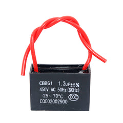1 件 CBB61 电容器 1.2uf 450V 交流吊扇 2 线 50/60Hz 用于启动电风扇发电机泵电机