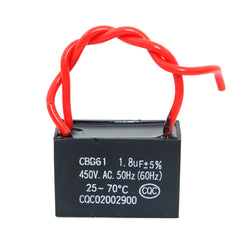 CBB61 电容器 1.8uf 450V 交流吊扇 2 线 50/60Hz 用于启动电风扇发电机泵电机