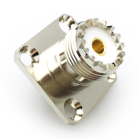 2 件超高频母头 SO239 法兰甲板安装焊杯射频连接器