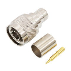 1 件 N 型公插头压接 RG8 RG165 RG213 LMR400 射频连接器