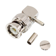 1 件 BNC 公头直角压接 RG174 LMR100 RG316 射频连接器