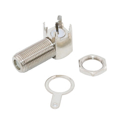 5 件 F 型母头直角焊接,适用于 PCB 安装射频连接器