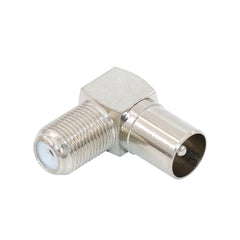 5 件 F 型母插孔转电视公插头 90 度直角电视天线电缆 RF 同轴同轴连接器