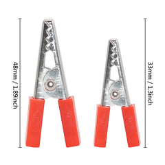 10 个绝缘鳄鱼夹 35 毫米塑料手柄电缆导线测试金属鳄鱼夹