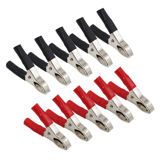 10 个装 50 毫米 70 毫米鳄鱼夹 汽车电池夹 绝缘鳄鱼夹 低压电线引线测试夹