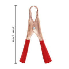 2 个 50A 鳄鱼夹汽车货车 102 毫米红黑电池测试引线夹连接器插头电源电池绝缘鳄鱼夹