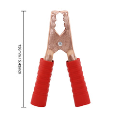 2 件装 200A 14 厘米鳄鱼夹汽车电池鳄鱼电气测试夹红色黑色连接器插头电源