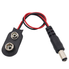 10Pcs 15cm I/T Type 9V Battery Snap Connector Clip with Lead Wires Holder DC Battery Power Cable Plug Clip Barrel Jack Connector