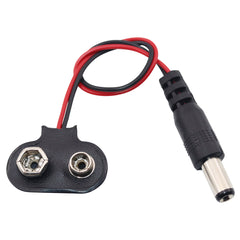 10Pcs 15cm I/T Type 9V Battery Snap Connector Clip with Lead Wires Holder DC Battery Power Cable Plug Clip Barrel Jack Connector
