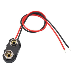 10Pcs 15cm I/T Type 9V Battery Snap Connector Clip with Lead Wires Holder DC Battery Power Cable Plug Clip Barrel Jack Connector