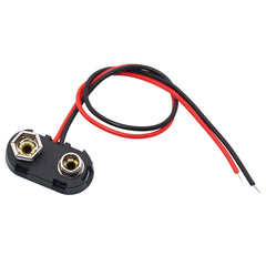 10Pcs 15cm I/T Type 9V Battery Snap Connector Clip with Lead Wires Holder DC Battery Power Cable Plug Clip Barrel Jack Connector