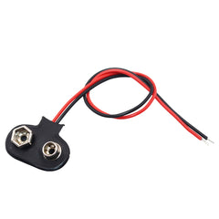 10Pcs 15cm I/T Type 9V Battery Snap Connector Clip with Lead Wires Holder DC Battery Power Cable Plug Clip Barrel Jack Connector