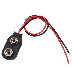 10Pcs 15cm I/T Type 9V Battery Snap Connector Clip with Lead Wires Holder DC Battery Power Cable Plug Clip Barrel Jack Connector