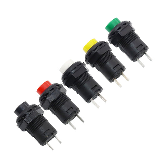 5 个 12 毫米按钮开关 DS428 DS427 OFF-ON 自复位/自锁按钮开关 3A125V/1.5A250VAC
