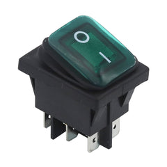 5 件 KCD4 防水摇臂开关红/绿带 LED 黑色重型 6 针 2 位置 / 3 位置自动船用电源开关 28.5x38 毫米