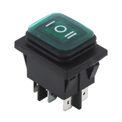 5 件 KCD4 防水摇臂开关红/绿带 LED 黑色重型 6 针 2 位置 / 3 位置自动船用电源开关 28.5x38 毫米