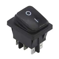 5 件 KCD4 防水摇臂开关红/绿带 LED 黑色重型 6 针 2 位置 / 3 位置自动船用电源开关 28.5x38 毫米