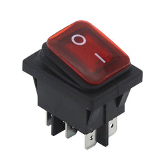 5 件 KCD4 防水摇臂开关红/绿带 LED 黑色重型 6 针 2 位置 / 3 位置自动船用电源开关 28.5x38 毫米