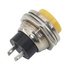 5 件装 16 毫米圆形瞬时开关 3A125VAC/6A125VAC DS-212 SPST 自复位按钮开关红/绿/蓝/黄/白/黑