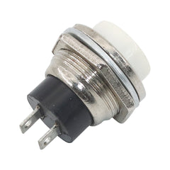 5 件装 16 毫米圆形瞬时开关 3A125VAC/6A125VAC DS-212 SPST 自复位按钮开关红/绿/蓝/黄/白/黑