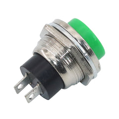5 件装 16 毫米圆形瞬时开关 3A125VAC/6A125VAC DS-212 SPST 自复位按钮开关红/绿/蓝/黄/白/黑