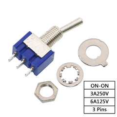 5 件装拨动开关 ON-OFF/ON-OFF-ON 3/6 针 2/3 位置锁定 MTS-102 103 202 203 3A250V/6A125V 电源按钮开关汽车